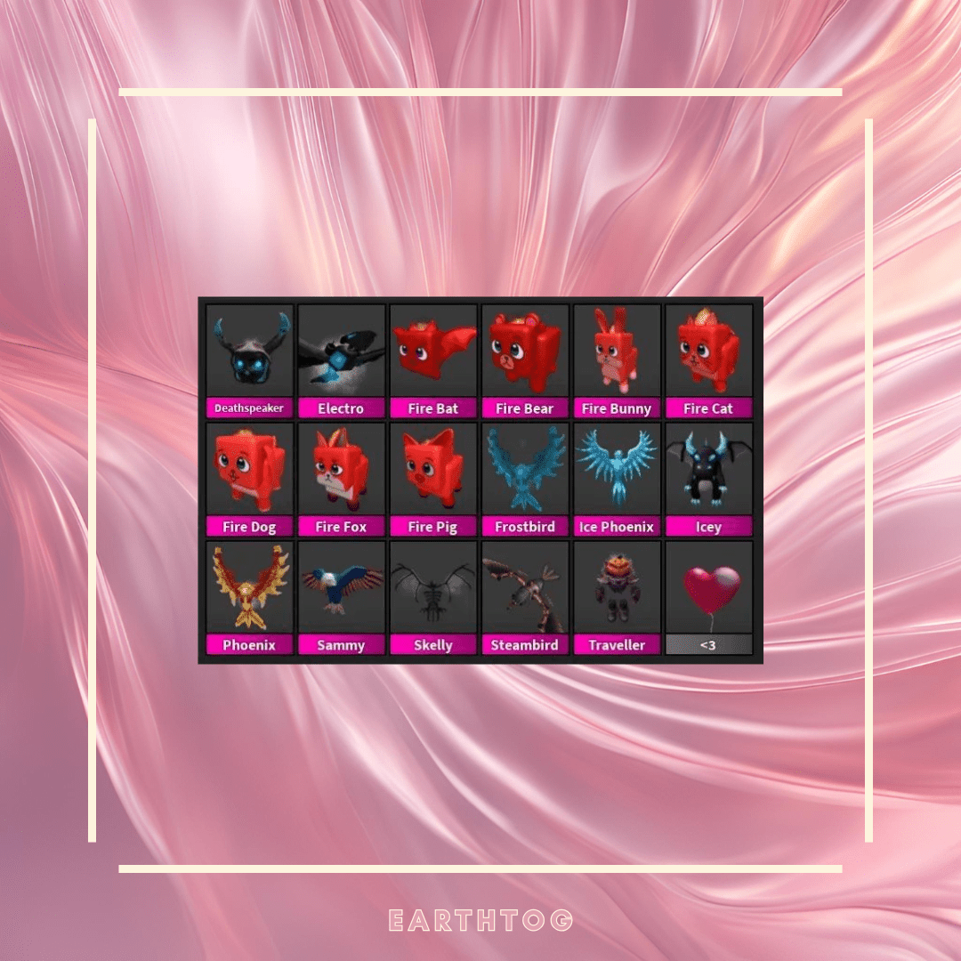 MM2 Pet Set - 18 Pets - Earthtog.com