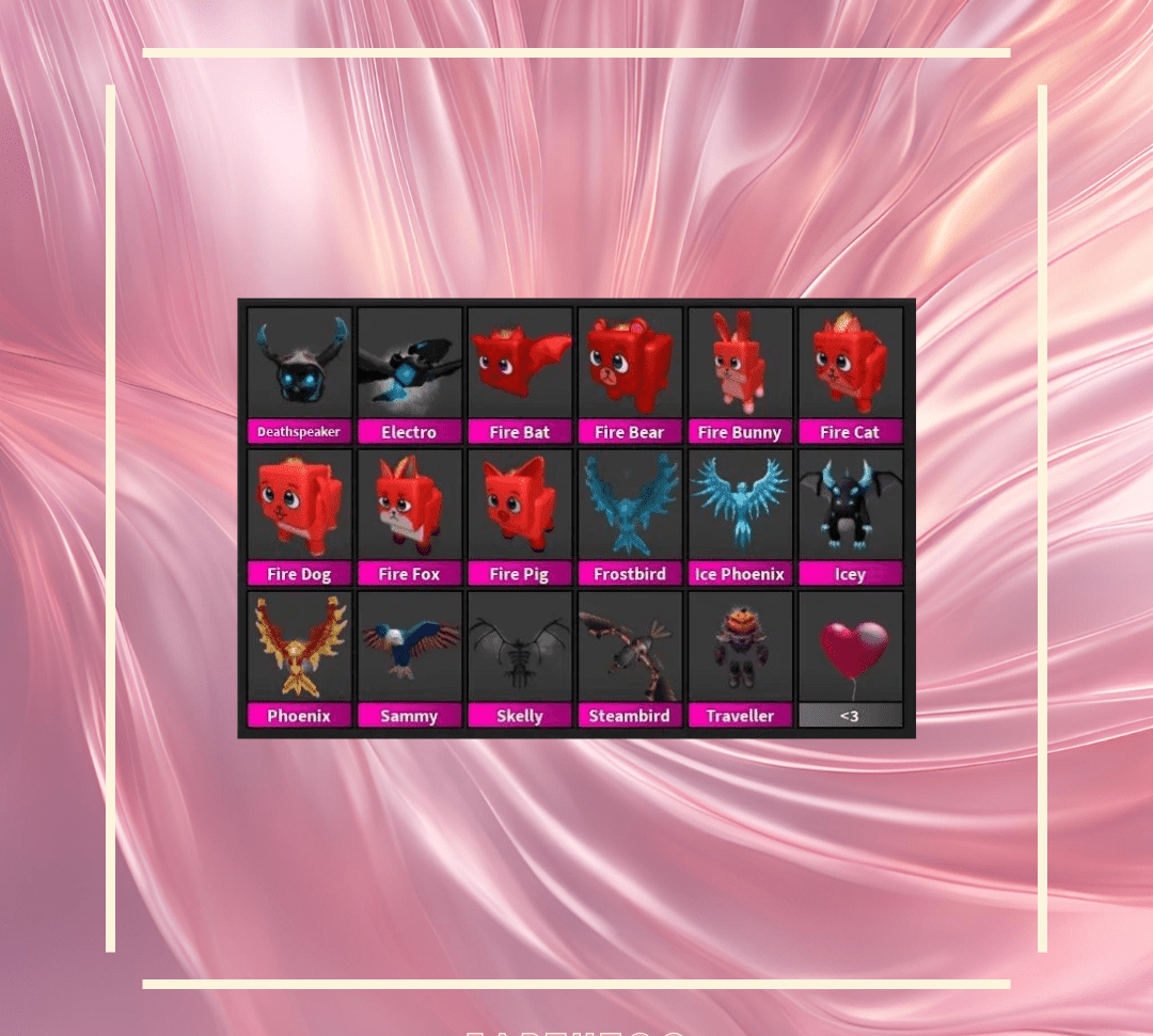 MM2 Pet Set - 18 Pets - Earthtog.com